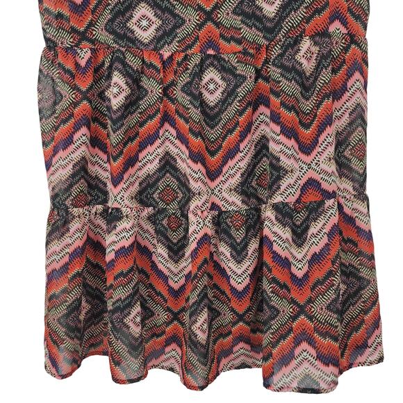 Band of Gypsies Boho Sheer Tunic with Detachable Slip Criss Cross Back, Size XL - Picture 7 of 12